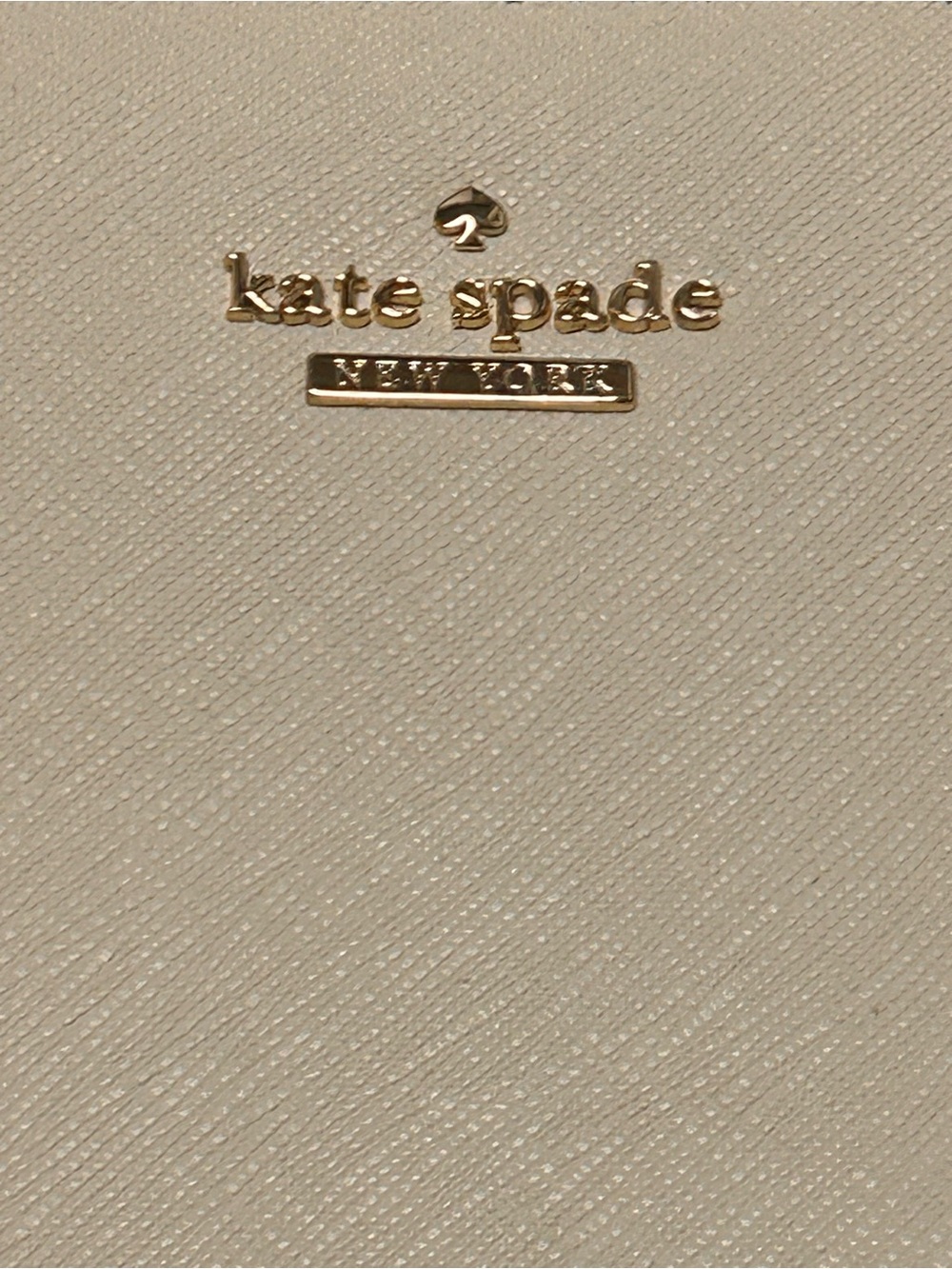 Kate Spade Cream & Blue Leather Tote with Detachable Strap - Picture 2 of 8